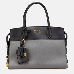 Prada Grey Saffiano and City Calf Esplanade Bag 1169001