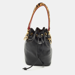 Fendi Black Leather Mini Mon Tresor Drawstring Bucket Bag 1168634