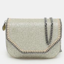 Stella McCartney Gold Glitter Mini Falabella Box Shoulder Bag 1169050