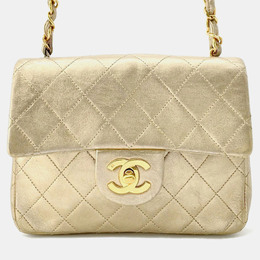 Chanel Mini Matelasse Gold Lambskin Chain shoulder Bag 1168536