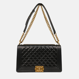 Chanel Boy Medium Black Calfskin Shoulder Bag 1168817