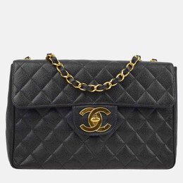 Chanel Classic Flap Jumbo Black Caviar Leather Shoulder Bag 1168840