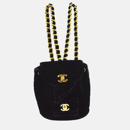Chanel Duma Small Black Velvet Backpack 1168861