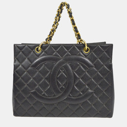 Chanel CC Timeless Black Calfskin Chain Tote Bag 1168783