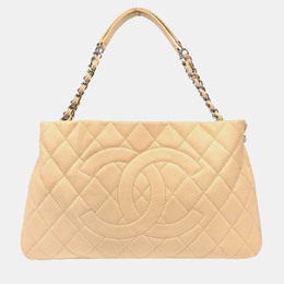 Chanel Interlocking CC Beige Calfskin Timeless Tote Bag 1168776