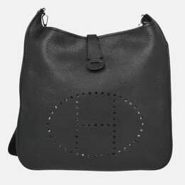 Hermes Black Clemence Brown Taurillon Evelyne II Bag 1168795
