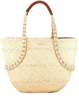 Aquazzura Isla woven straw tote bag 30739299