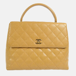 Chanel Medium Straight Flap Beige Calfskin Bag 1168807