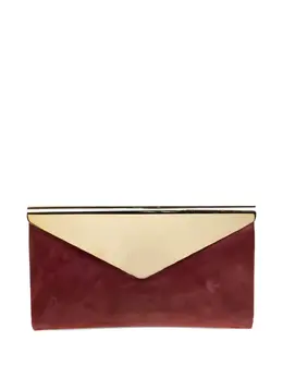 Jimmy Choo leather metal-flap clutch bag 30364485