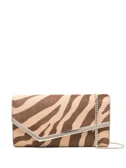 Jimmy Choo Emmie zebra-print clutch bag 30796988