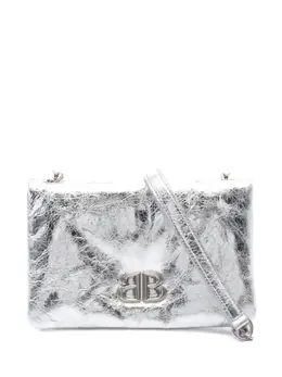 Balenciaga 2020s mini Monaco Metallized Leather Bag 30647107