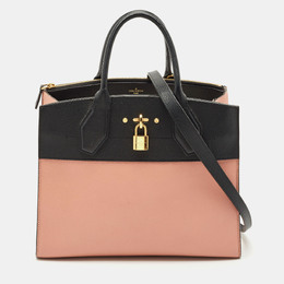 Louis Vuitton Black/Pink Leather City Steamer MM Bag 1162758