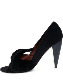 Lanvin 105mm velvet bow-detailing pumps 30320057