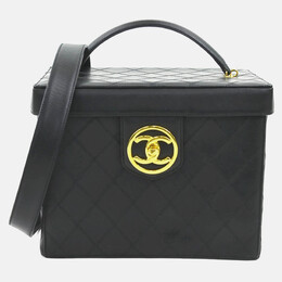 Chanel Vanity Black Leather Shoulder Bag 1170082