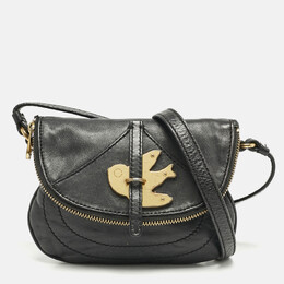 Marc Jacobs Black Leather Petal to the Metal Flap Crossbody Bag 1169890