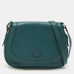 Aigner Green Leather Logo Flap Crossbody Bag 1169249