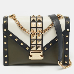 Michael Kors Tricolor Leather Large Studded Whitney Shoulder Bag 1169139