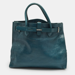Furla Teal Green Leather Large Greta Tote 1168661