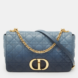Christian Dior Ombre Blue Cannage Leather Large Caro Shoulder Bag 1167853