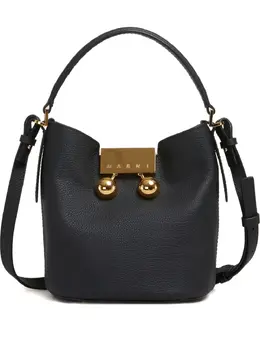 Marni Trunkaroo pebbled-leather bucket bag 30553248