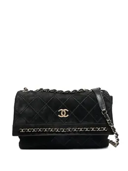 Chanel CC suede shoulder bag 30322893
