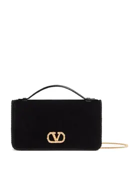 Valentino Garavani suede flap shoulder bag 29538246