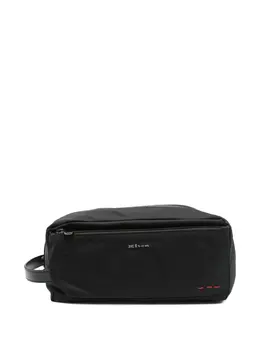 Kiton logo-lettering wash bag 30866110