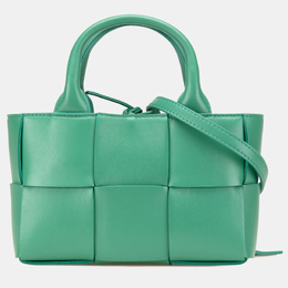 Bottega Veneta Green Candy Lambskin Intreccio Arco Tote 1169674