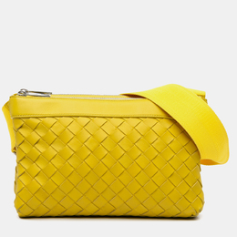 Bottega Veneta Yellow Nappa Intrecciato Duo Crossbody Shoulder Bag 1169690