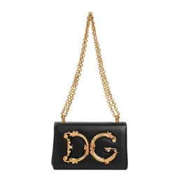 Dolce & Gabbana-Black Clutch Dg Girls-Donna 51976896643412