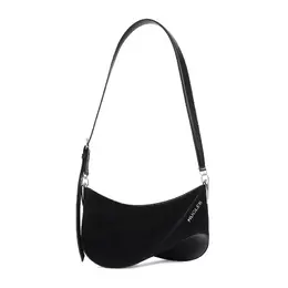Mugler-Black Cotton Curve Bag-Donna 51976961163604