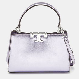 Tory Burch Metallic Purple Leather Mini Eleanor Top Handle Bag 1171389