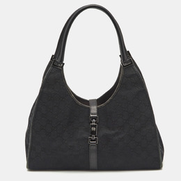 Gucci Black GG Canvas and Leather Jackie O Hobo 1171344