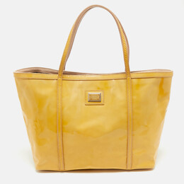 Dolce & Gabbana Yellow Patent Leather Miss Escape Tote 1171112
