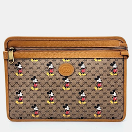 Gucci Brown Canvas Disney Clutch bag 1170712