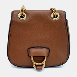 Miu Miu Brown Leather Dahlia Shoulder Bag 1170817