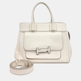Tod's White Leather Tote Bag 1170846