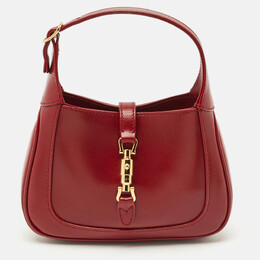 Gucci Dark Red Leather Jackie 1961 Mini Shoulder Bag 1170233