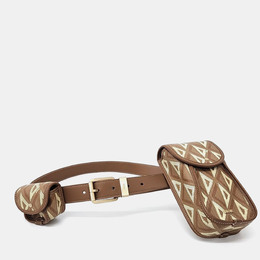 Christian Dior Brown PVC Christian Dior Homme CD Diamond Belt Bag 1170667