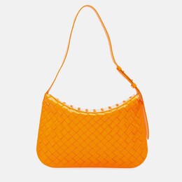 Bottega Veneta Brushed Calfskin Intrecciato Cradle Fold Over Shoulder Bag 1170225
