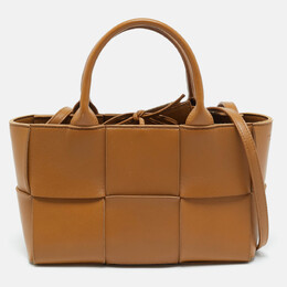 Bottega Veneta Brown Intreccio Leather Mini Arco Tote 1170599