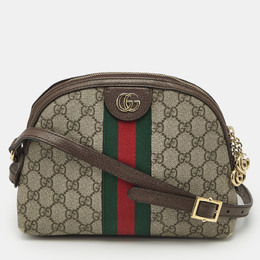 Gucci Beige/Brown GG Supreme Canvas Small Web Ophidia Shoulder Bag 1170503