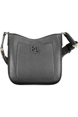 Женская сумка Ralph Lauren кожаная с монограммой, черный 13192 | nero