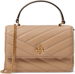 Сумка кросс-боди Tory Burch Kira Chevron Mini Top-Handle Chain Wallet, цвет Desert Dune 9947594 | desert dune