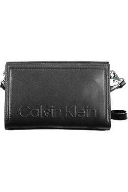 Женская сумка Calvin Klein из экокожи с тисненым логотипом, черный 14344 | nero