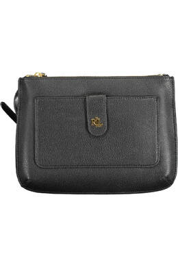 Женская сумка Ralph Lauren кожаная с внешним карманом, черный 14832 | nero