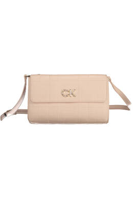 Женская сумка Calvin Klein стеганая с монограммой, светло-розовый 13693 | rosa