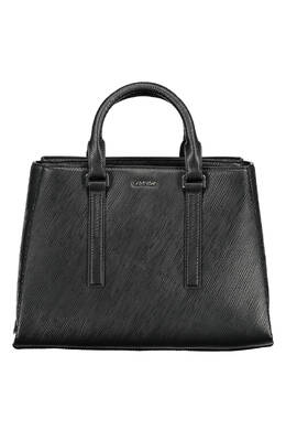 Женская сумка Calvin Klein тоут с короткими ручками фактурная, черный 17723 | nero