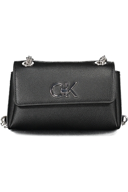 Женская сумка Calvin Klein через плечо на цепочке с монограммой, черный 33624 | nero