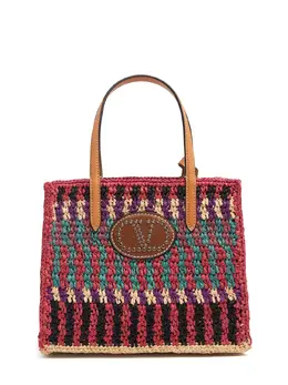 Valentino Garavani Small Vlogo Signature Raffia Bag 81iz1d051-ujht0